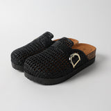 BLACK CLOSED TOE BIRKIE SANDAL