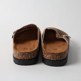 LT GOLD CLOSED TOE BIRKIE SANDAL