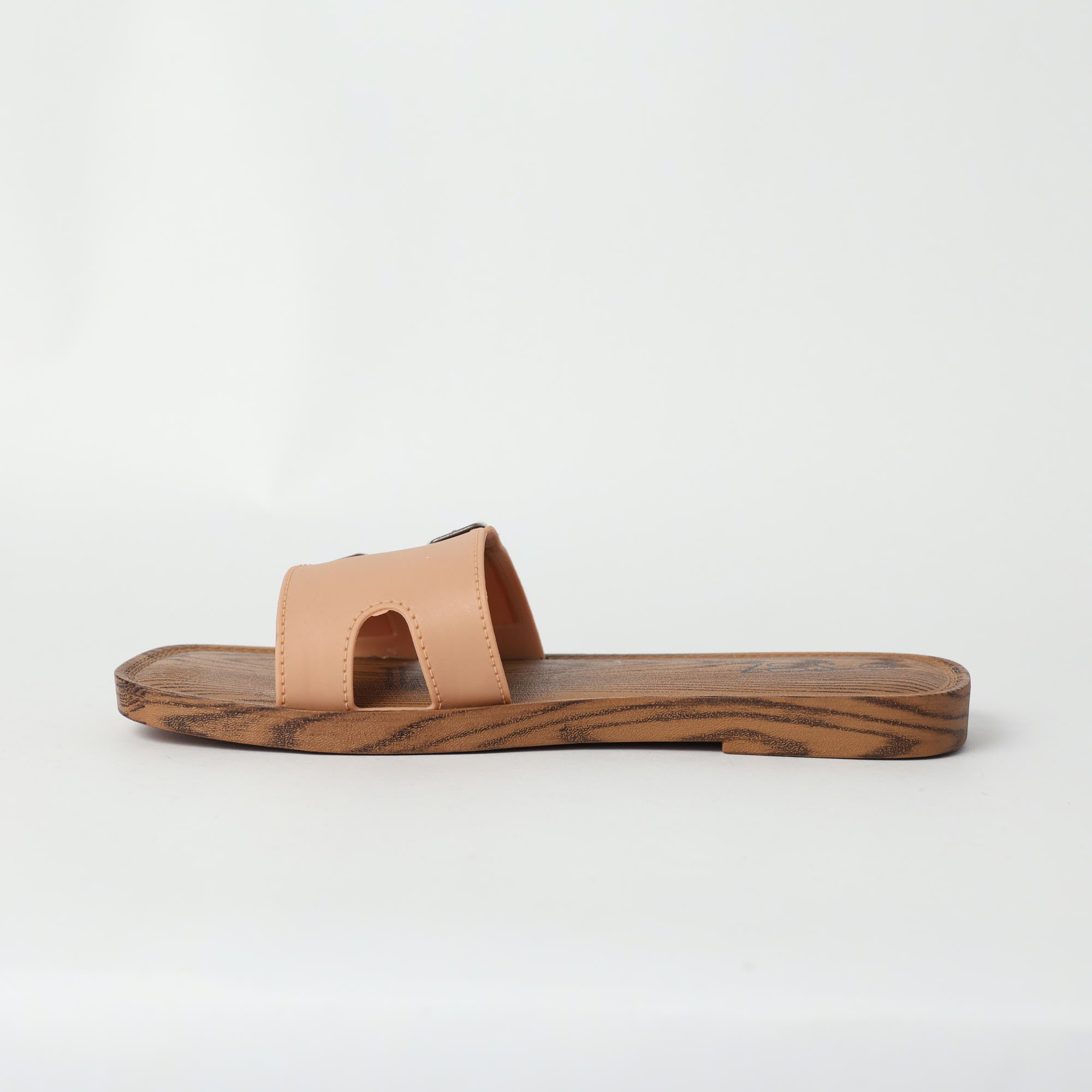 TAN SQUARE TOE SANDAL (DOUBLE BUCKLE ON UPPER)