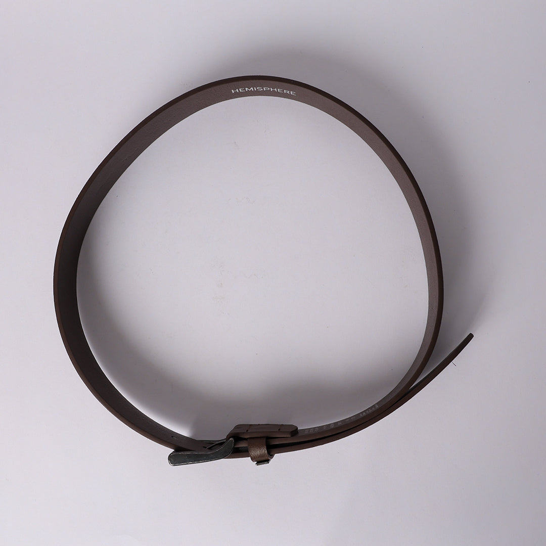 BROWN ROLLER BUCKLE JEAN BELT