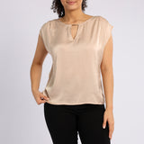 STONE SATIN TOP