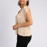 STONE SATIN TOP