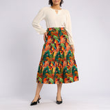 FLORAL TIERED SKIRT
