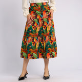 FLORAL TIERED SKIRT