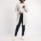 GREY LONG SLEEVE KNIT CARDIGAN