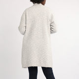 GREY LONG SLEEVE KNIT CARDIGAN