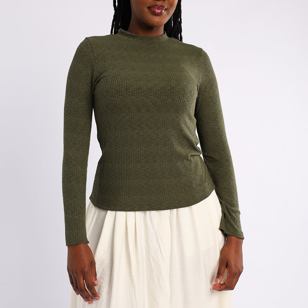 LADIES ALORA FATIGUE TURTLE NECK TOP