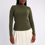 LADIES ALORA FATIGUE TURTLE NECK TOP