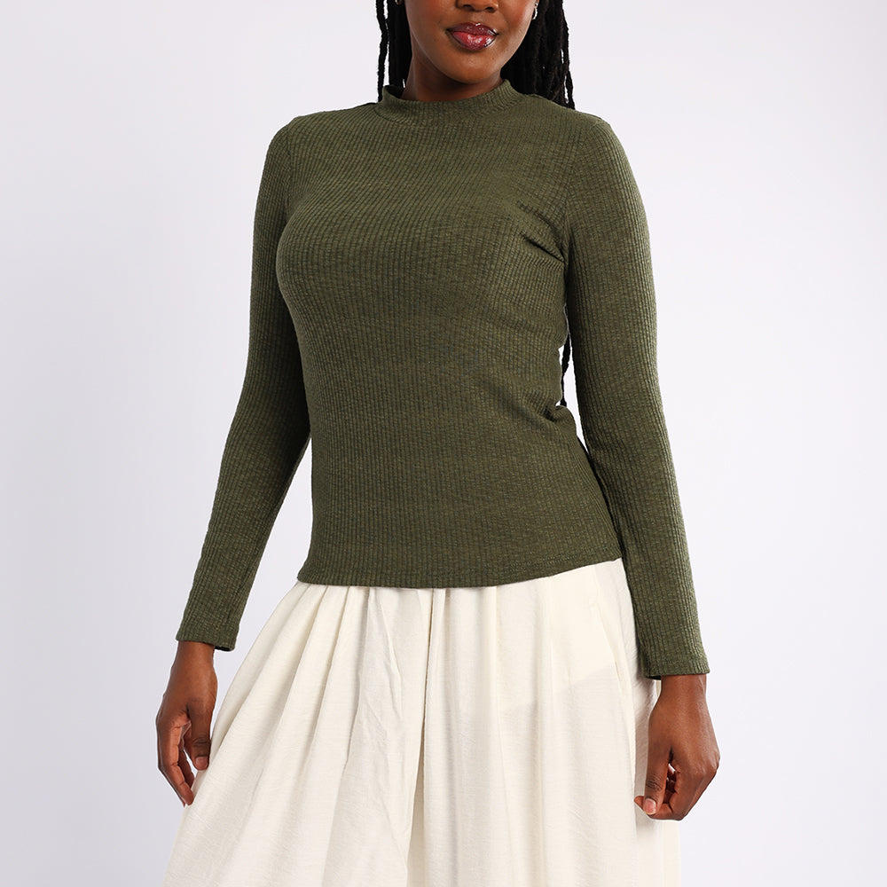 LADIES ALORA FATIGUE TURTLE NECK TOP