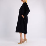 LADIES NAVY FLARED DRESS