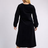 LADIES NAVY FLARED DRESS