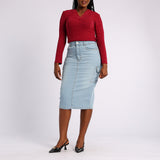 CARGO SKIRT WITH SLIT IN THE FRONT