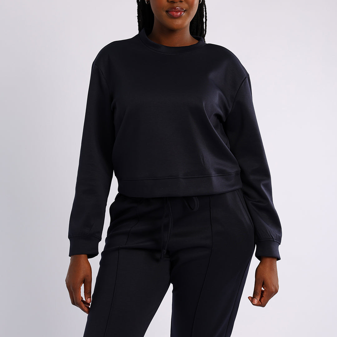 LADIES NAVY SCUBA SWEATER
