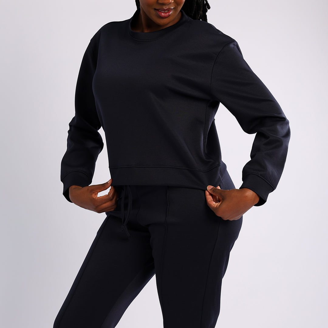 LADIES NAVY SCUBA SWEATER