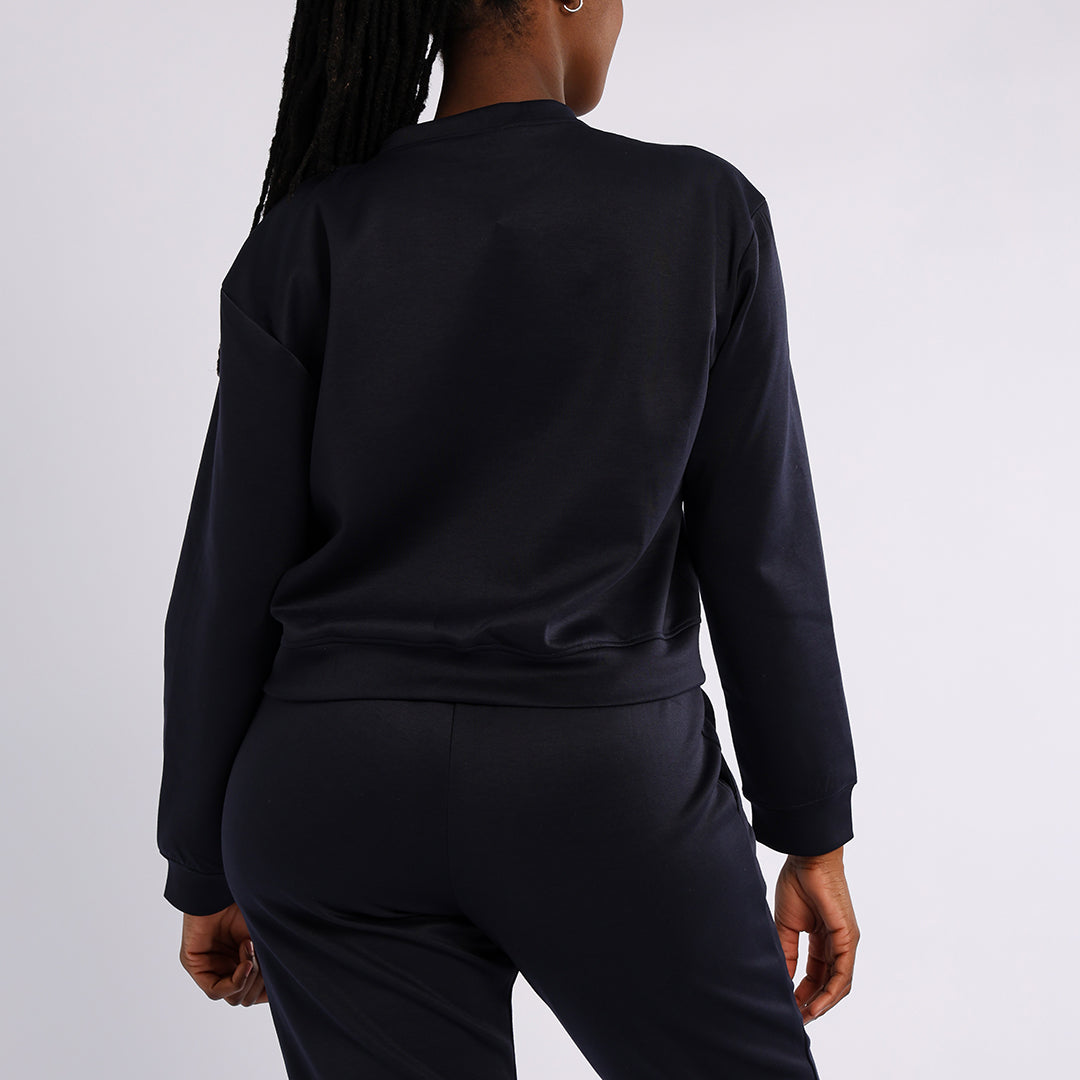 LADIES NAVY SCUBA SWEATER