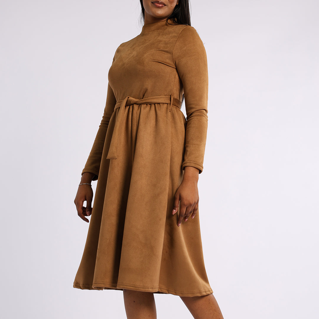 LADIES TAUPE DRESS