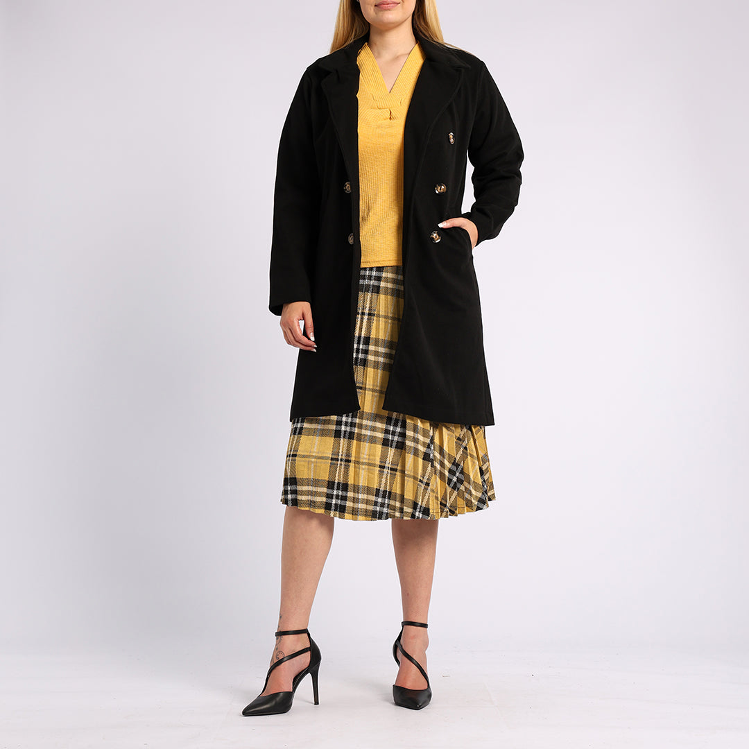 LADIES MELTON BLACK JACKET