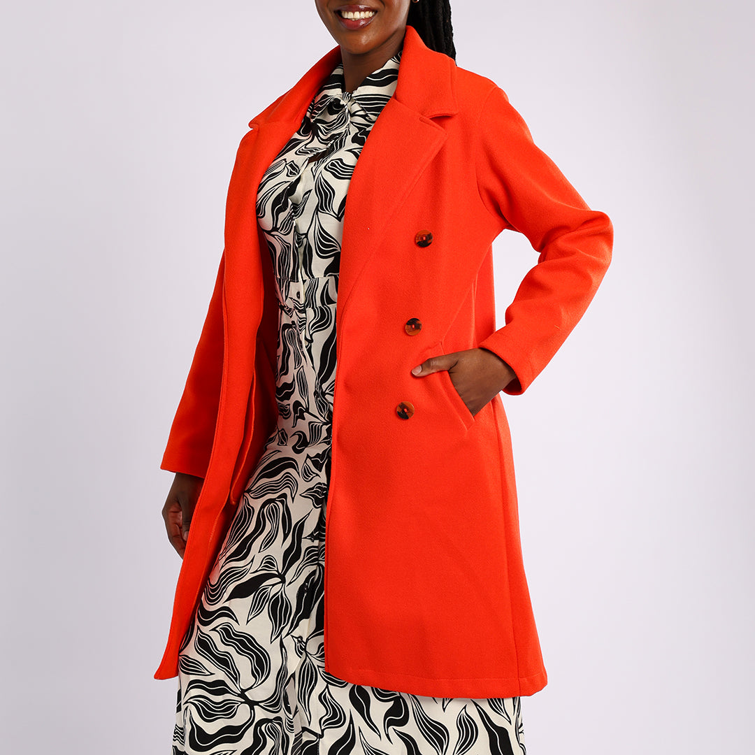 LADIES MELTON TANGERINE JACKET