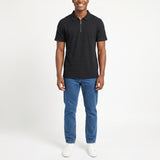 Mens Moda Black 1/4 Zip Golfer