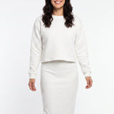 WHITE LONG SLEEVE SWEATER