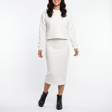 WHITE LONG SLEEVE SWEATER