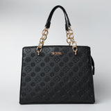 Aop Tote Bag.Gold Trim Handles.