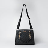 Aop Tote Bag.Gold Trim Handles.