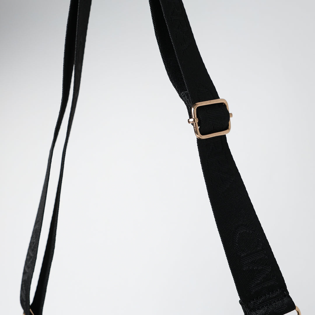 Aop Tote Bag.Gold Trim Handles.