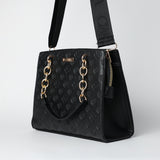 Aop Tote Bag.Gold Trim Handles.