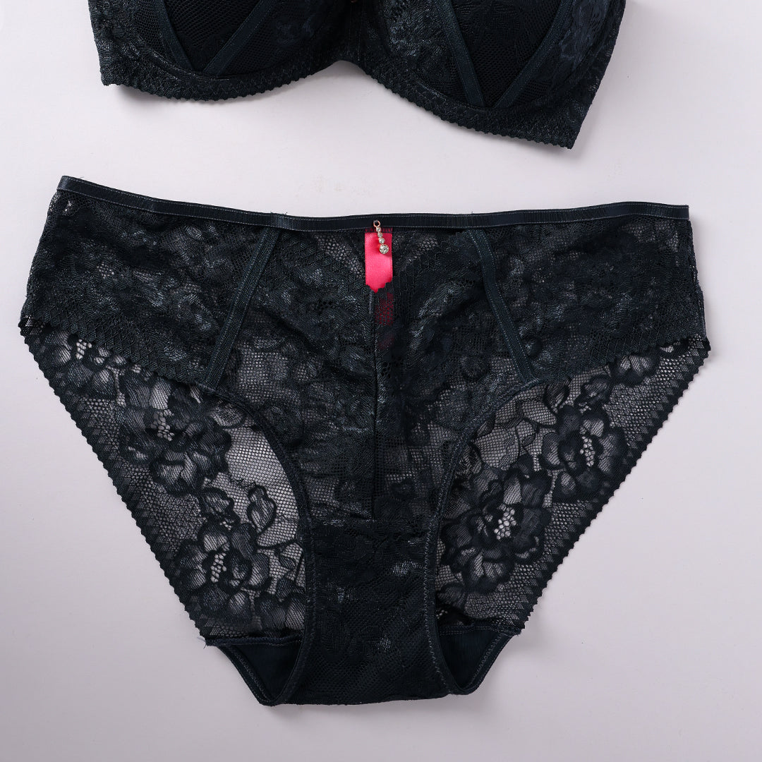 DARK NAVY BLUE LACE BIKINI PANTY