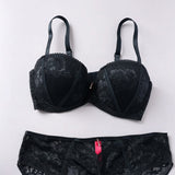 DARK NAVY BLUE LACE BALCONETTE BRA