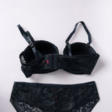 DARK NAVY BLUE LACE BALCONETTE BRA