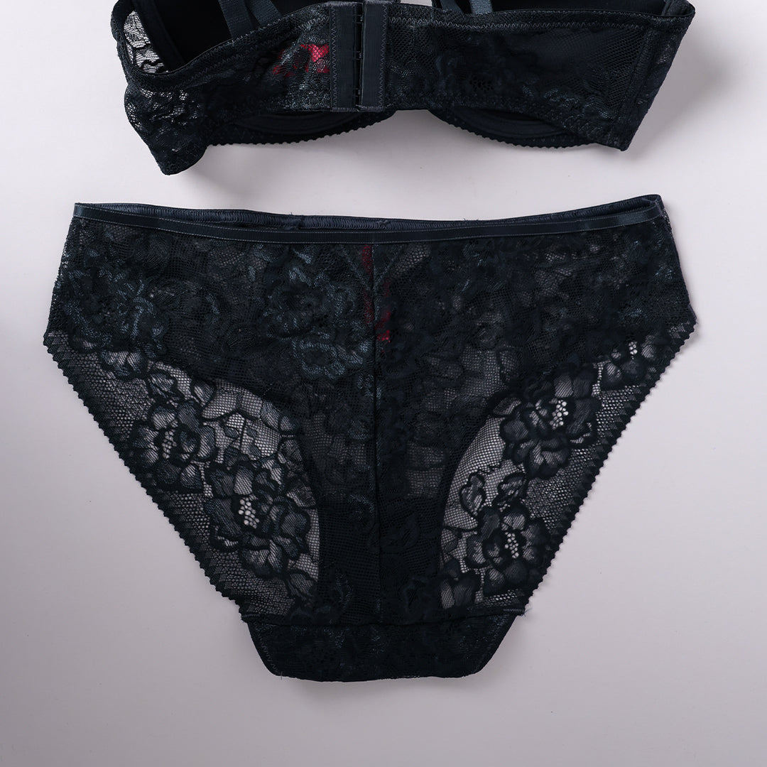 DARK NAVY BLUE LACE BIKINI PANTY