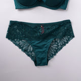 TEAL LACE BOYLEG PANTY