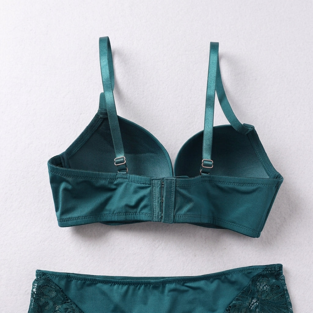 TEAL LACE BALCONETTE BRA
