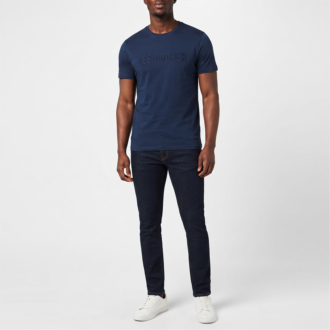 MNAVY COTTON SHORT TSHIRT