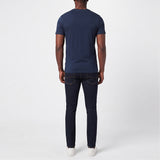 MNAVY COTTON SHORT TSHIRT
