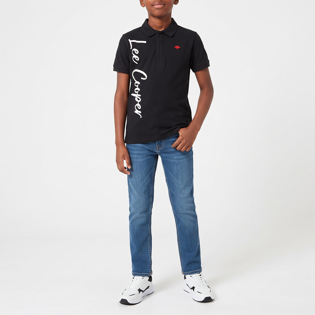 Black Printed Golfer