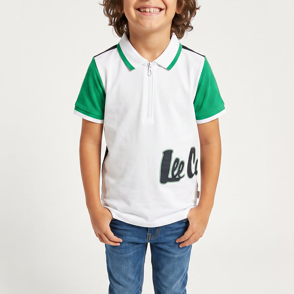 NAVY/WHITE PRINTED GOLFER