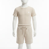 BEIGE SHORT AND TEE SET