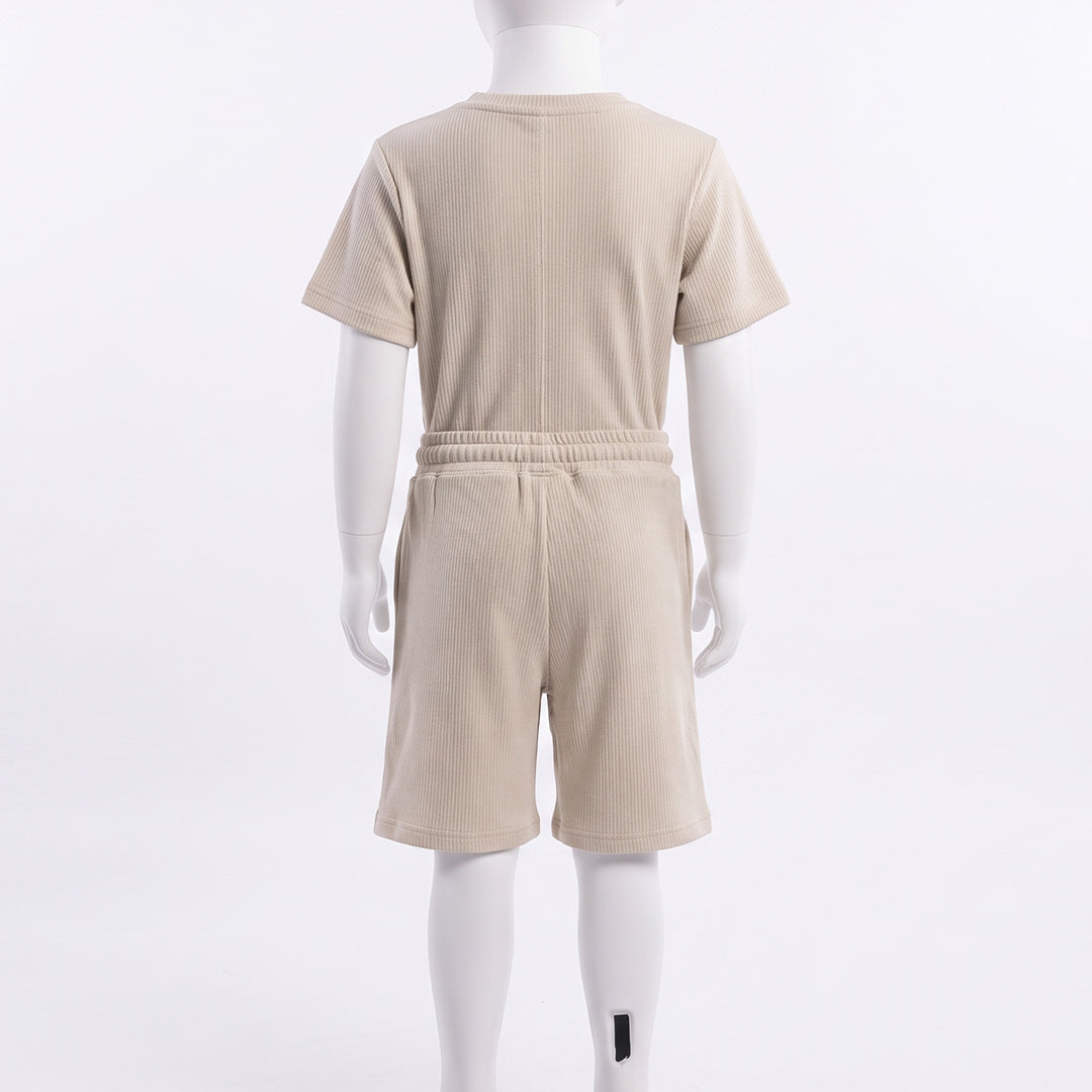 BEIGE SHORT AND TEE SET