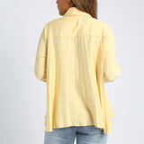 Yellow Back Pleated Blouse