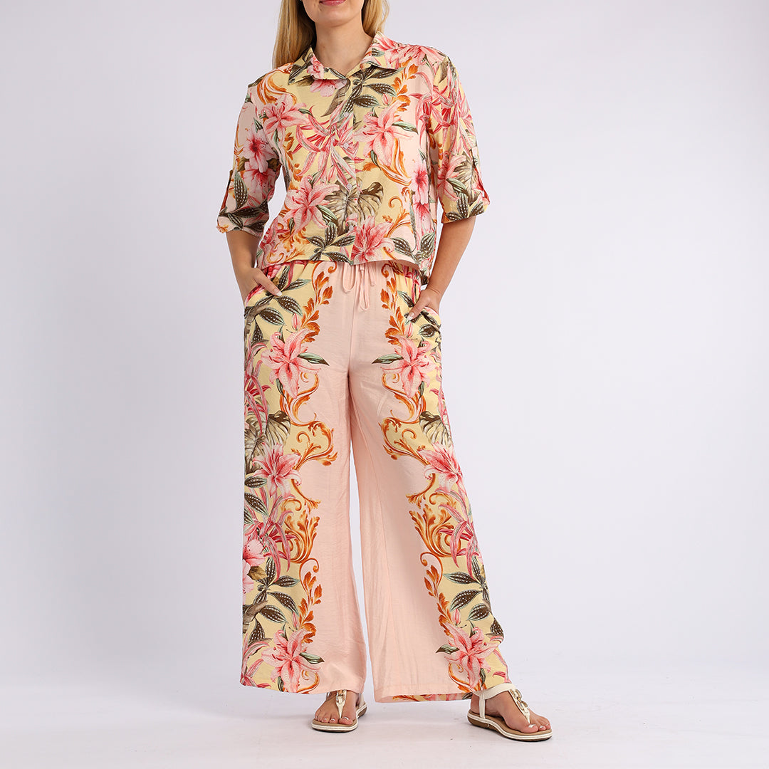 CORAL TROPICAL SHIRT