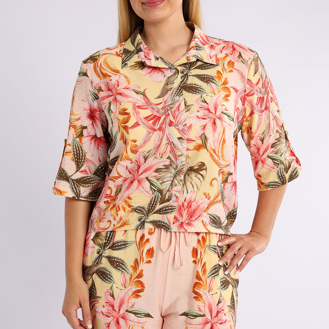 CORAL TROPICAL SHIRT