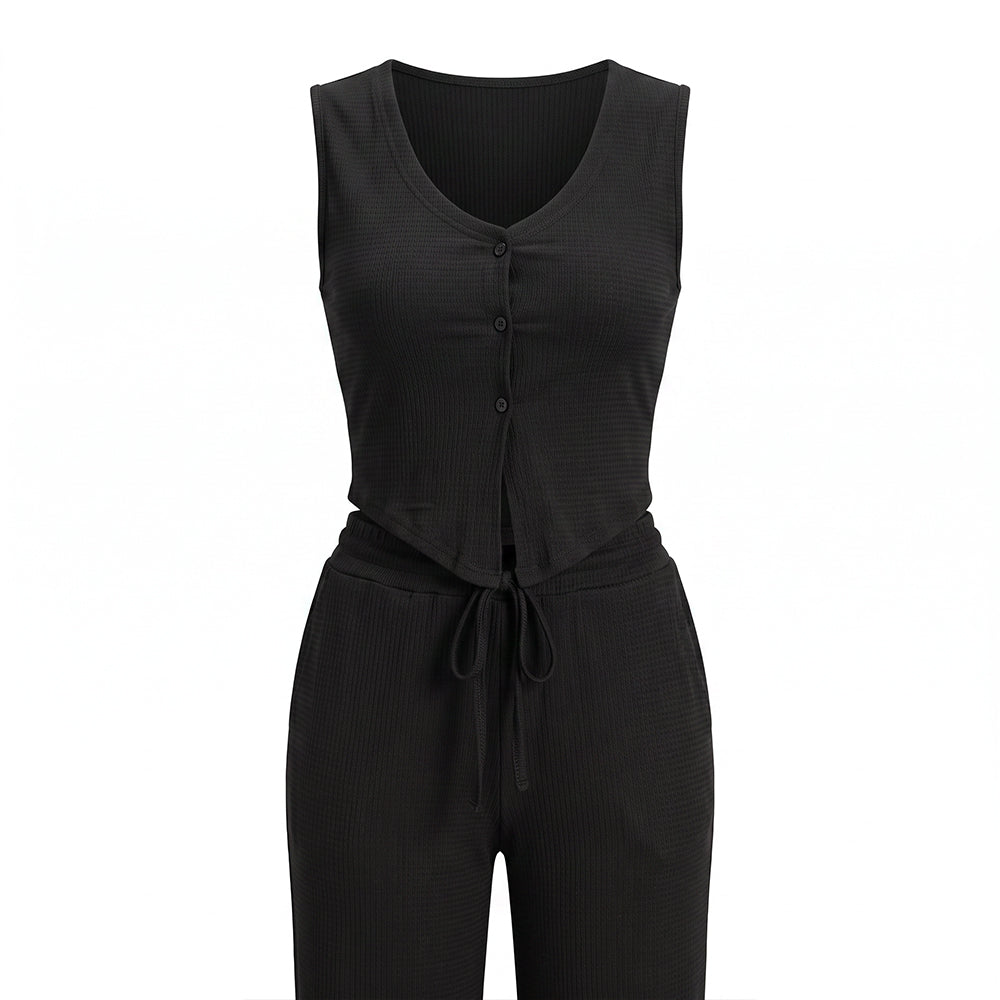 BLACK SHORT SLEEVE WAISTCOAT