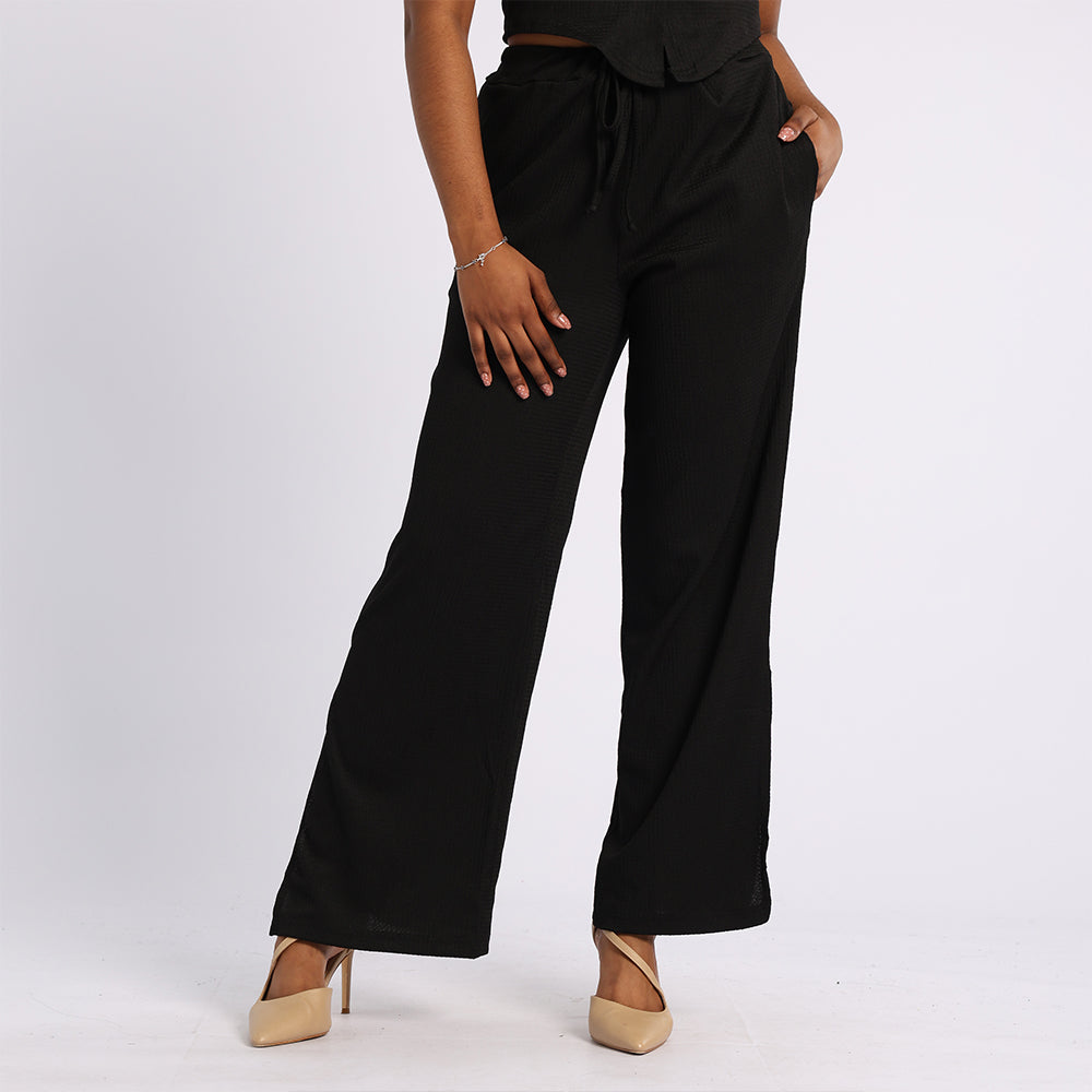 BLACK WIDE LEG PANT