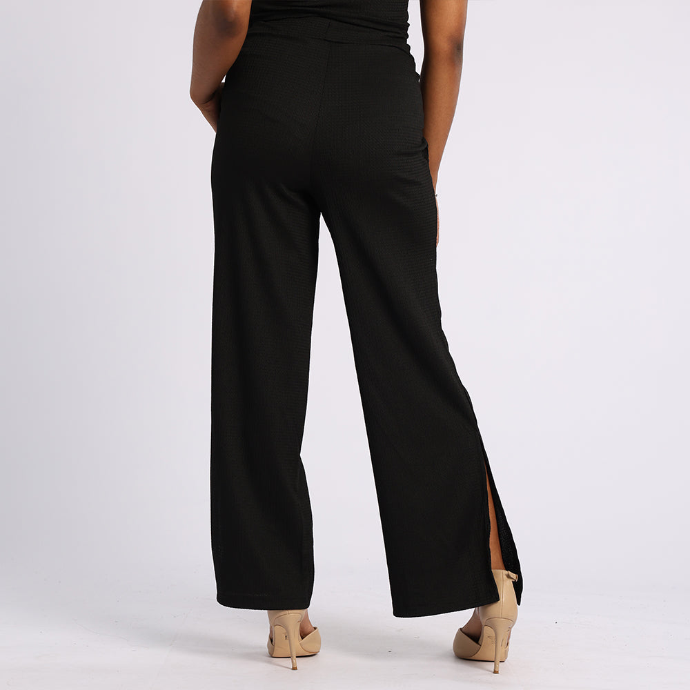 BLACK WIDE LEG PANT