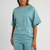 LADIES ALORA AQUA TOP