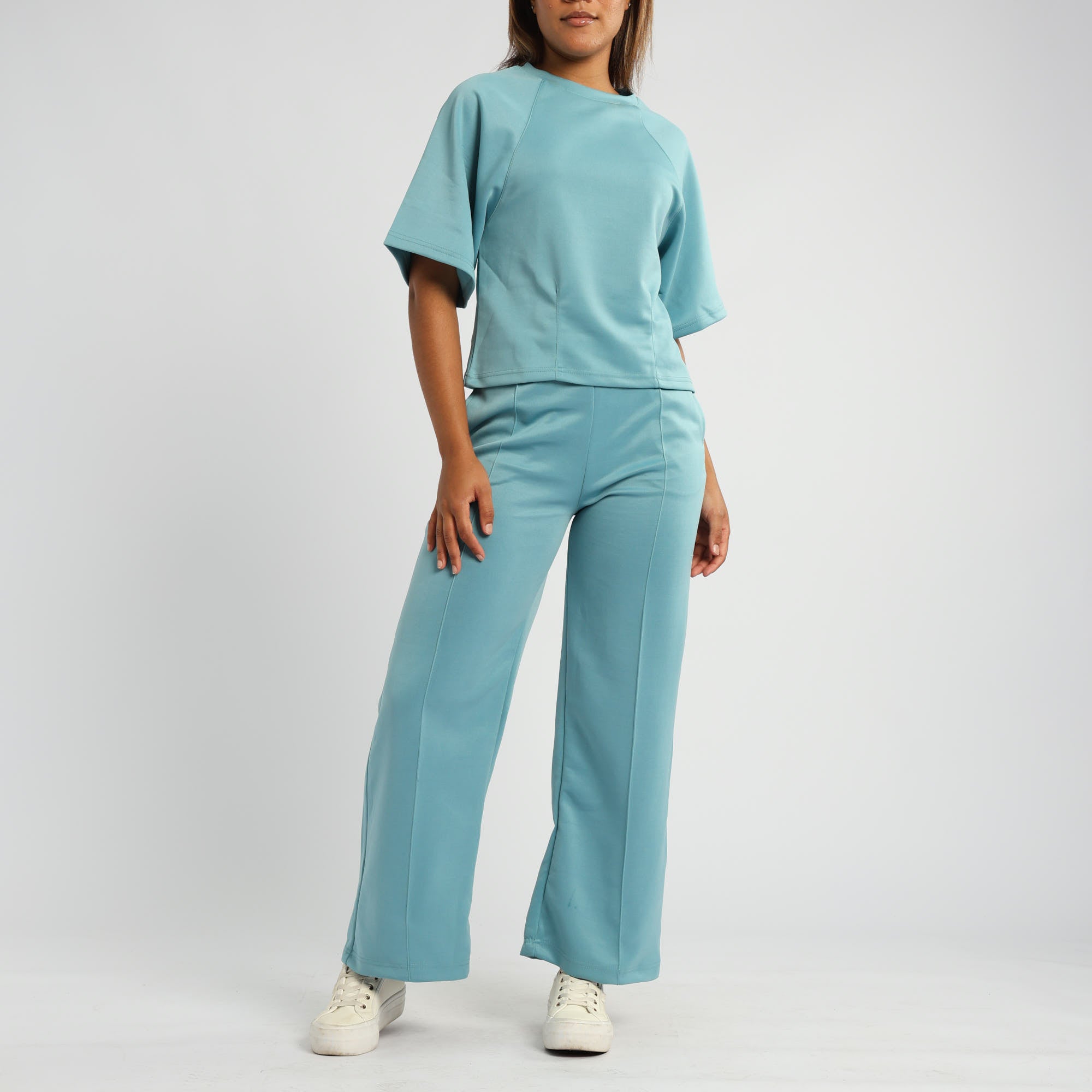 LADIES ALORA AQUA TOP