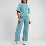LADIES ALORA AQUA TOP